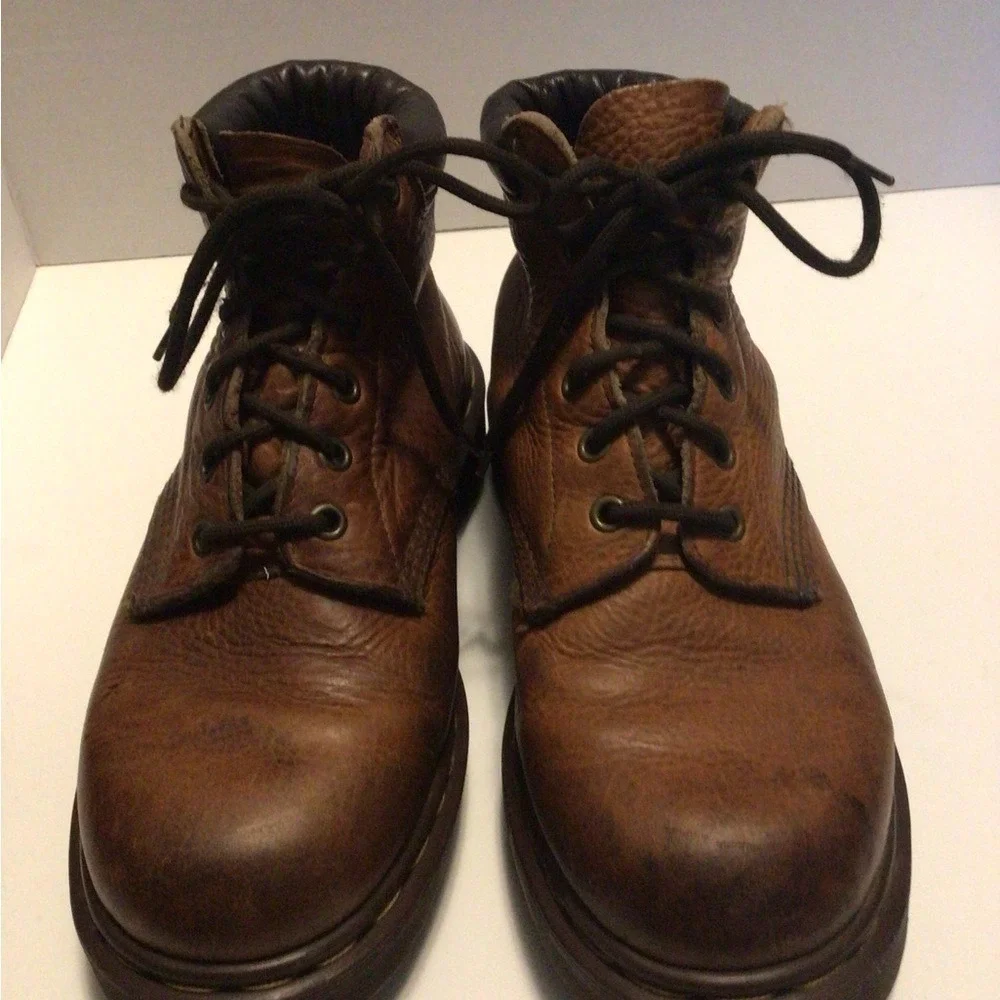 Dr Martens Brown Leather Lace Up Ankle Boots Mens Size 8‎